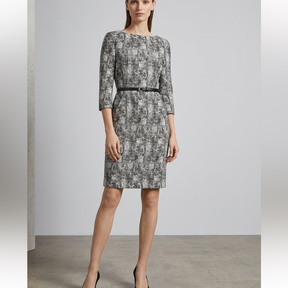 MM Lafleur Black & White  Sheath Dress size 12